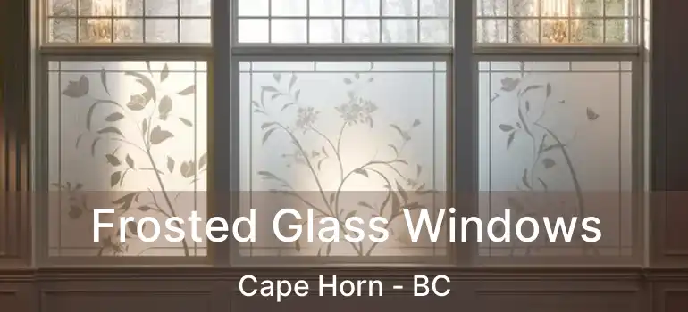 Frosted Glass Windows Cape Horn - BC