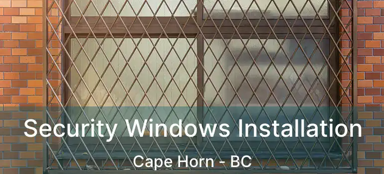 Security Windows Installation Cape Horn - BC