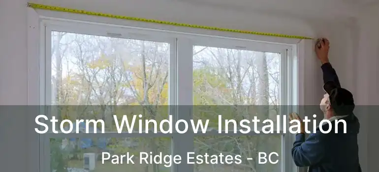 Storm Window Installation Park Ridge Estates - BC