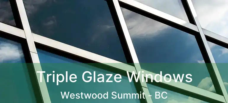Triple Glaze Windows Westwood Summit - BC