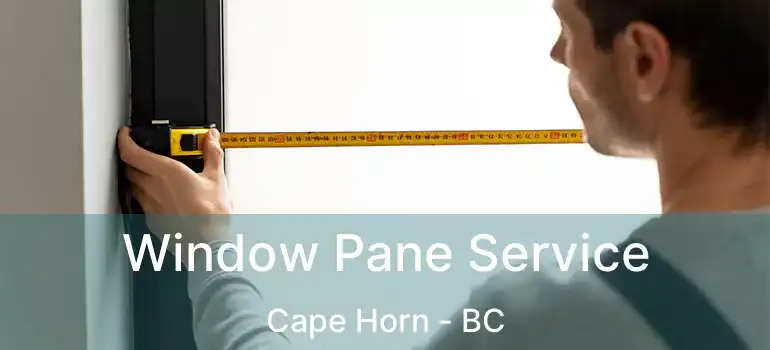 Window Pane Service Cape Horn - BC