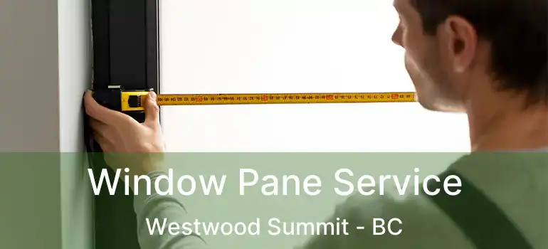 Window Pane Service Westwood Summit - BC